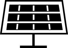 Frontal Solar Panel Svg Line Art, Free Vectors File